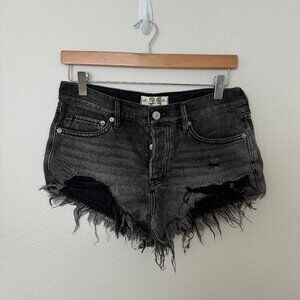 Black Denim Free People Shorts